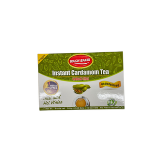 Wagh Bakri Instant Cardamom Tea Unsweetened, 10 Sachets
