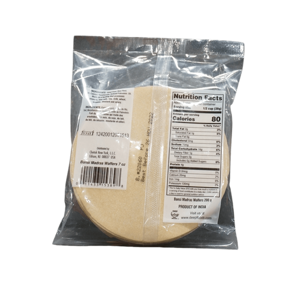 Bansi Madras Wafers, 7oz - jaldi