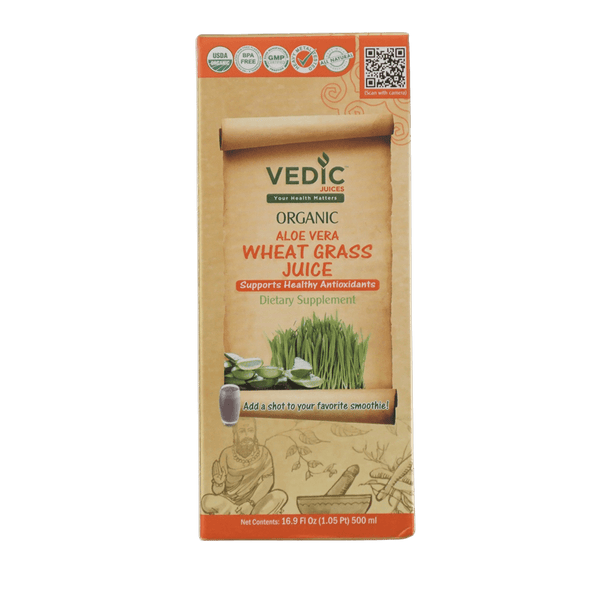 Vedic Organic Aloe Vera Wheat Grass Juice, 16.9fl oz - jaldi
