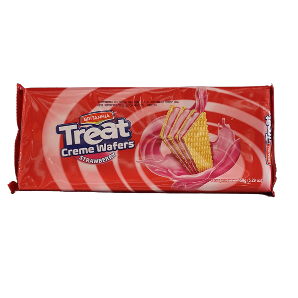 Britannia Treat Strawberry Wafers, 150g - jaldi