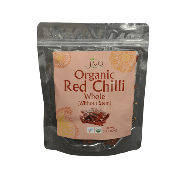 Jiva Organic Red Chilli Whole, 100g - jaldi