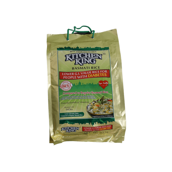 Kitchen King Dehraduni Low Gi Diabetes Basmati Rice, 10lb - jaldi