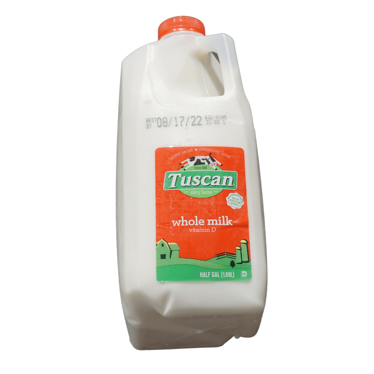 Whole Milk Plastic Half Gallon - Tuscan® Dairy Farms