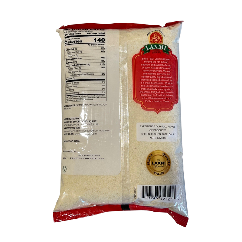 Laxmi Sooji Coarse, 4 lb