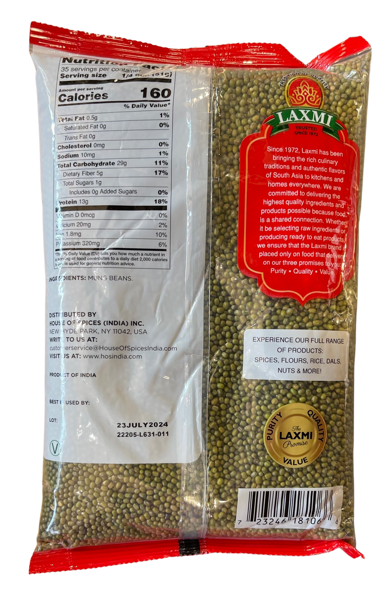 Laxmi Whole Moong Small, 4lb