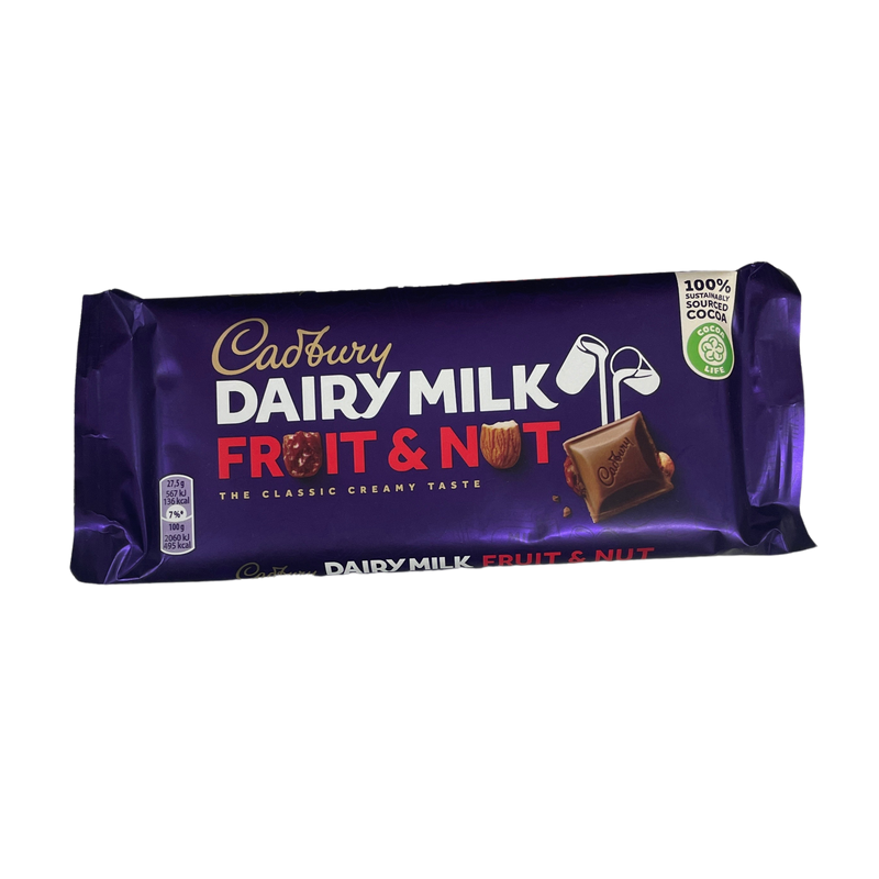 Cadbury Dairy Milk Chocolate Fruit & Nut, 110 g
