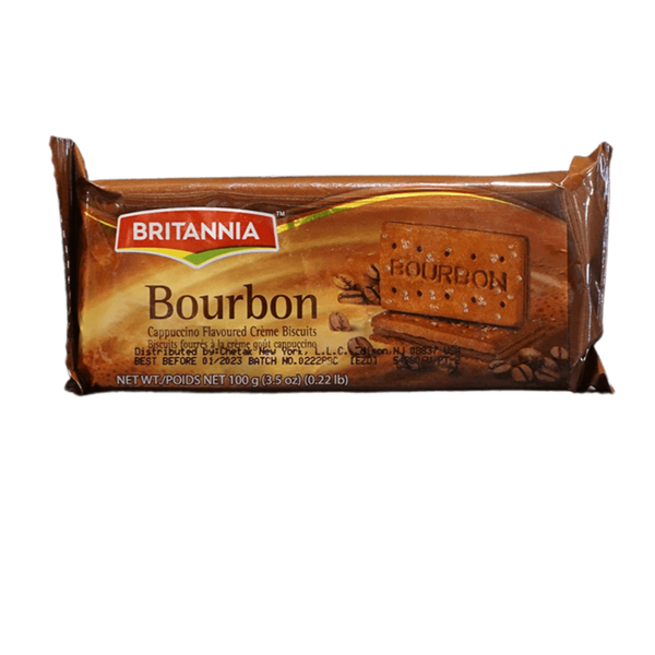 Britannia Bourbon Creme Sandwich w/ Vanilla Filling, 100g - jaldi