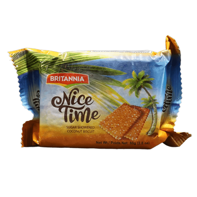 Britannia Nice Time Sugar Showered Coconut Biscuit, 80g - jaldi