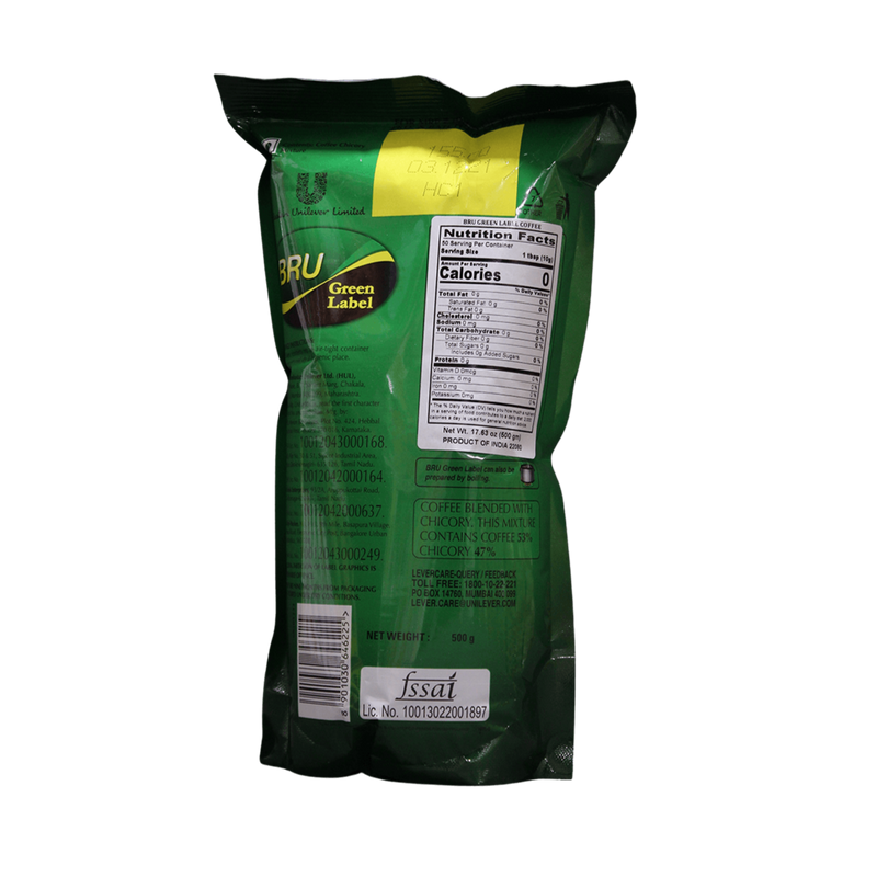 BRU Green Label Coffee Pouch, 500g - jaldi