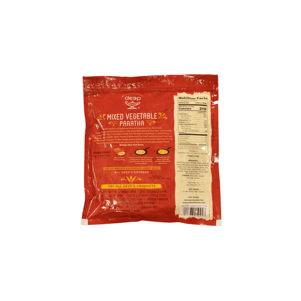 Deep Mixed Vegetable Paratha, 14.1oz - jaldi