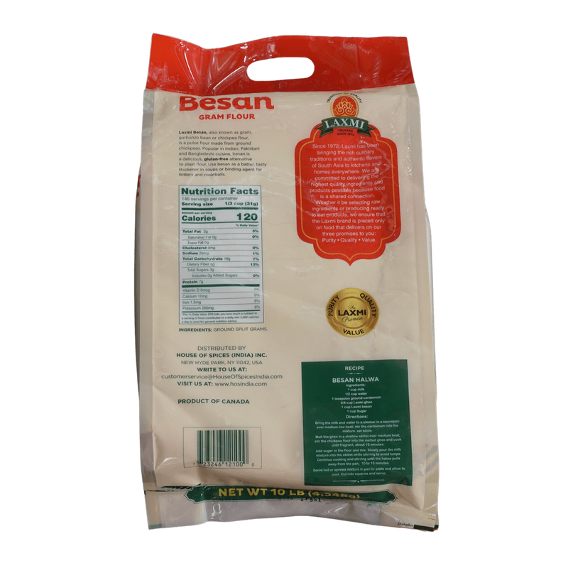 Laxmi Freshly Milled Besan Flour, 10lb - jaldi