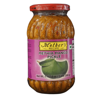 Mother's Recipe Pickled Gujarati Methia Mango, 500g - jaldi