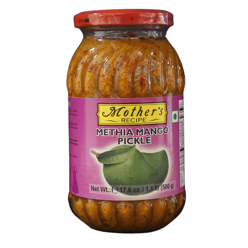 Mother's Recipe Pickled Gujarati Methia Mango, 500g - jaldi