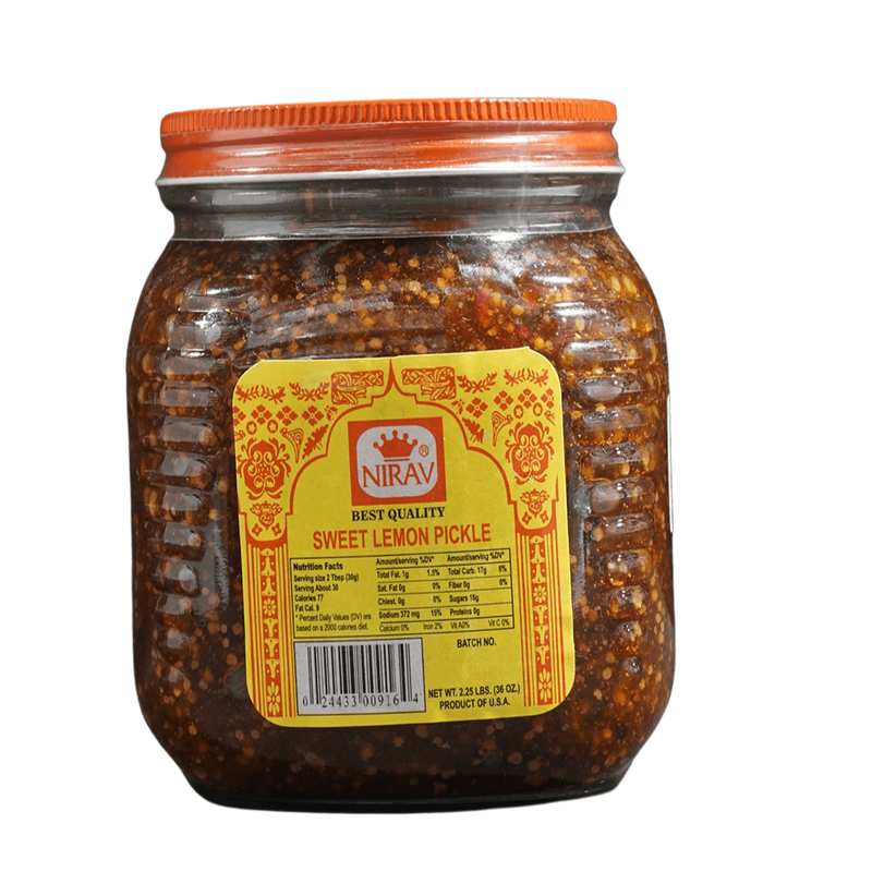 Nirav Sweet Lemon Pickle, 36oz - jaldi