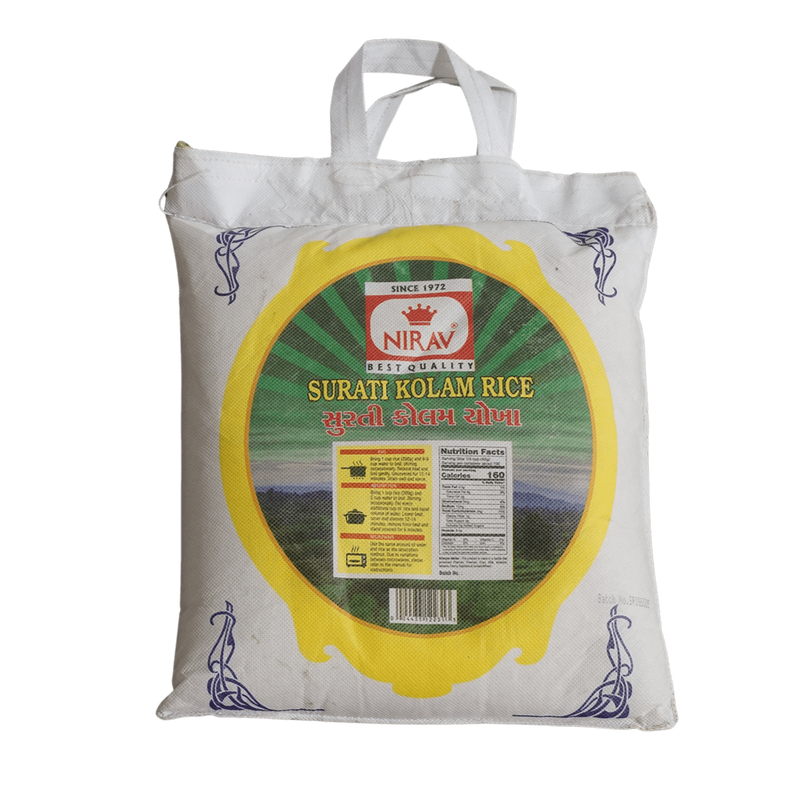 Nirav Surati Kolam Rice, 5kg - jaldi