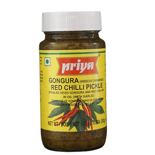 Priya Gongura Red Chilli Pickle, 300g - jaldi