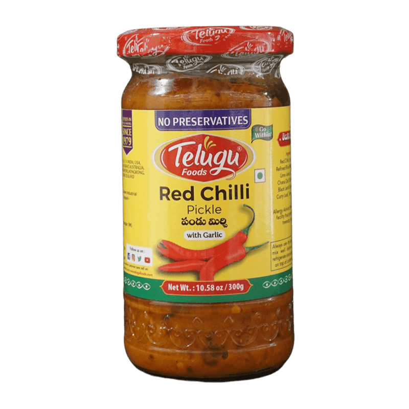 Telegu Red Chilli Pickle, 300g - jaldi