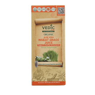 Vedic Organic Aloe Vera Wheat Grass Juice, 16.9fl oz - jaldi