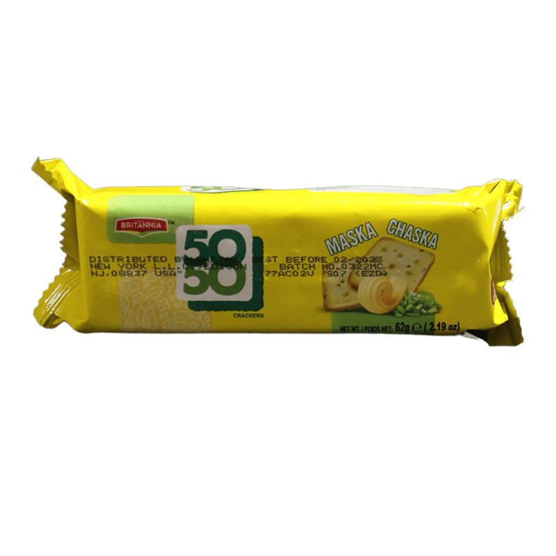 Britannia 50-50 Maska Chaska Crackers, 62g - jaldi