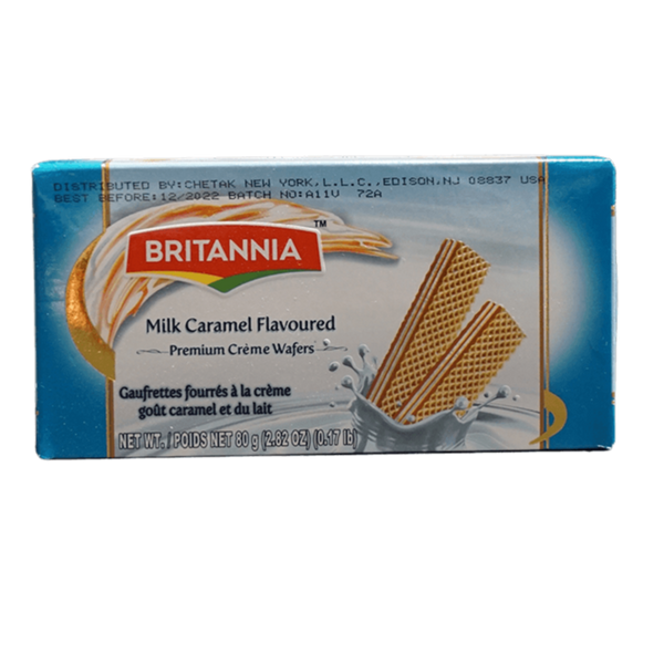 Britannia Milk Caramel Flavoured Premium Cream Wafers, 80g - jaldi