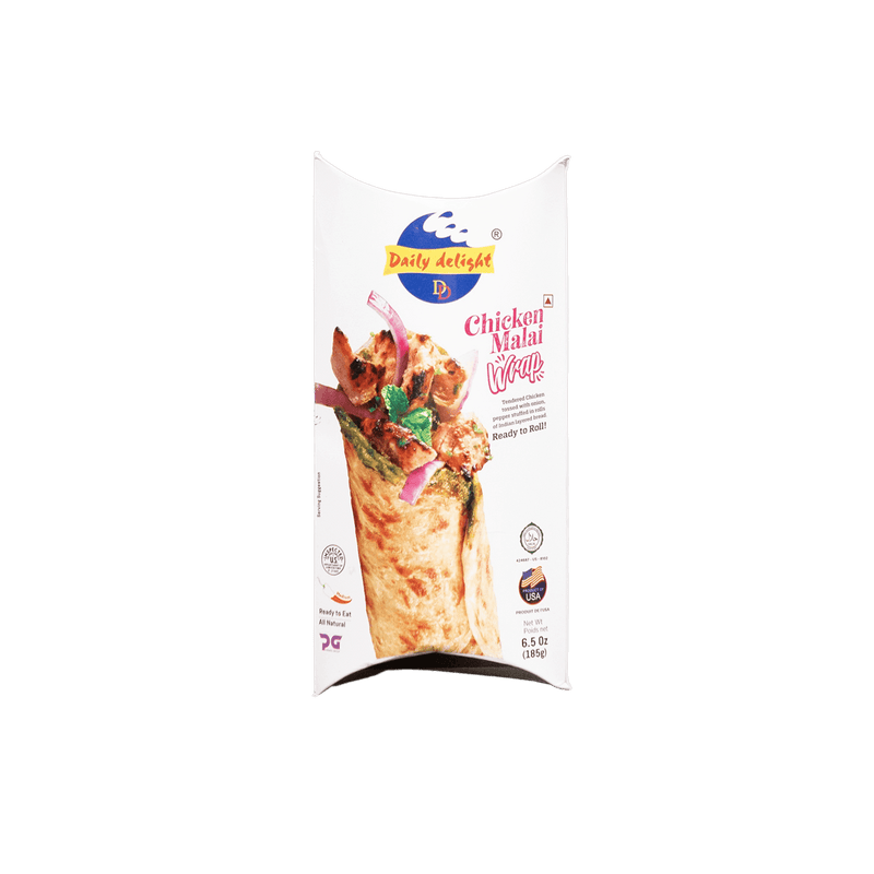 Daily Delight Chicken Malai Wrap, 185g - jaldi