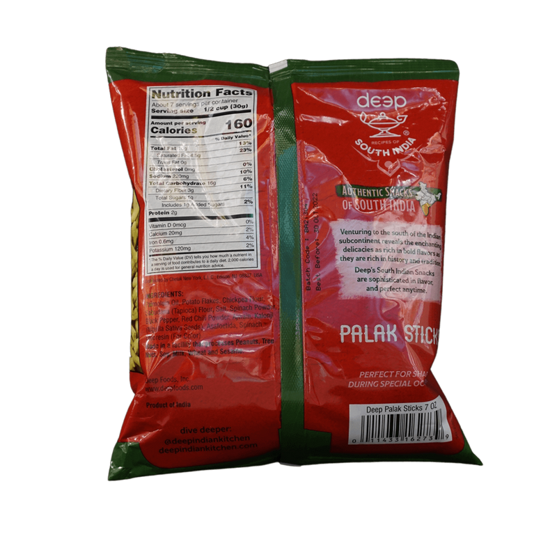 Deep Palak Sticks, 200g - jaldi