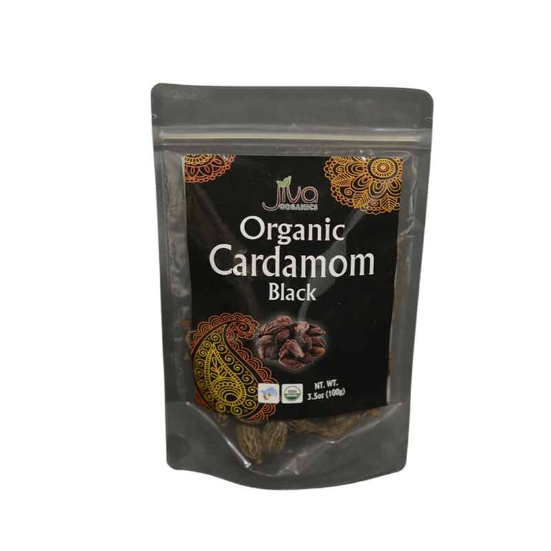 Jiva Organic Cardamon Black, 100g - jaldi