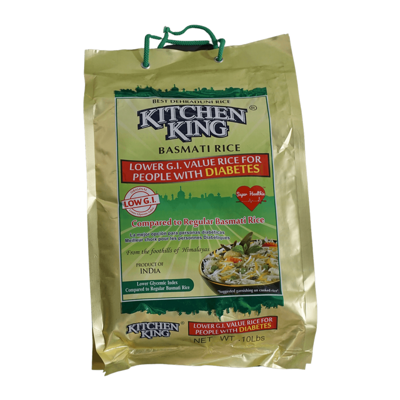Kitchen King Dehraduni Low Gi Diabetes Basmati Rice, 10lb - jaldi