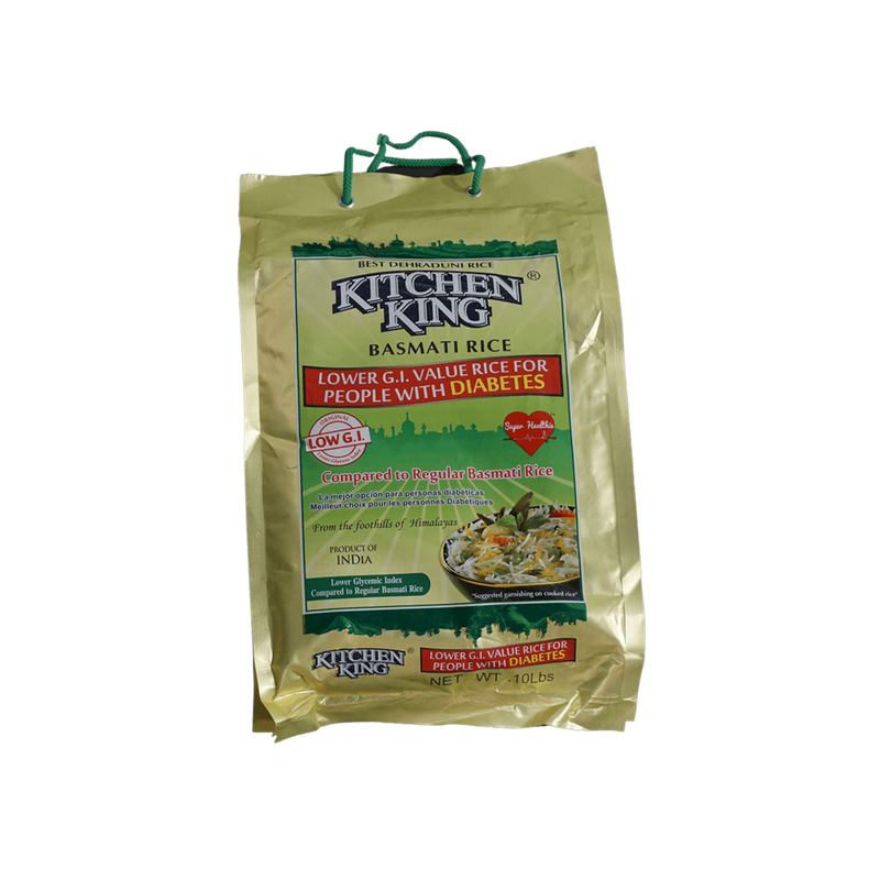 Kitchen King Dehraduni Low Gi Diabetes Basmati Rice, 10lb - jaldi