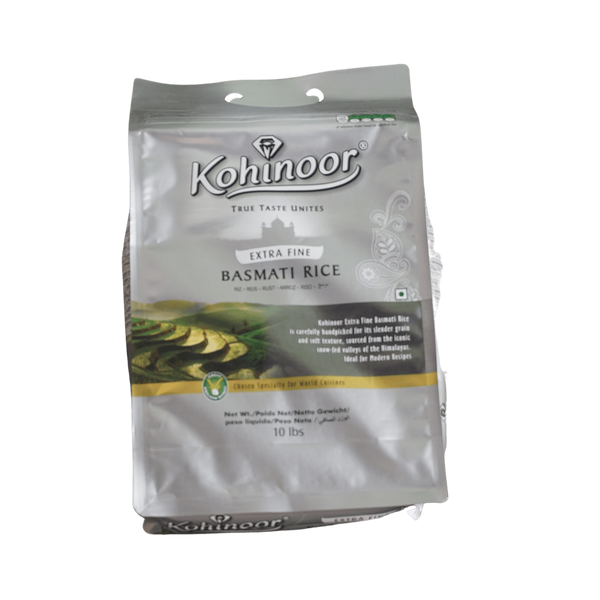 Kohinoor Extra Fine Basmati Rice, 10lb - jaldi