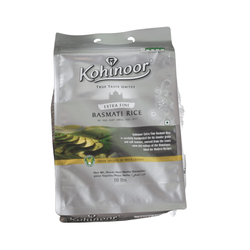 Kohinoor Extra Fine Basmati Rice, 10lb - jaldi