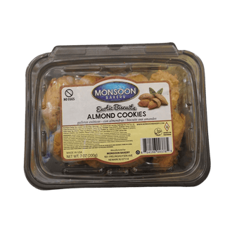 Monsoon Bakery Almond Cookies, 7oz - jaldi