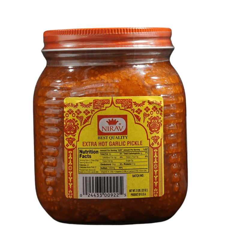 Nirav Extrahot Garlic Pickle, 2lb - jaldi