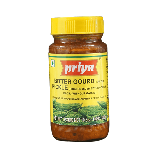 Priya Bitter Gourd Pickle In Oil With Garlic, 10.6oz - jaldi