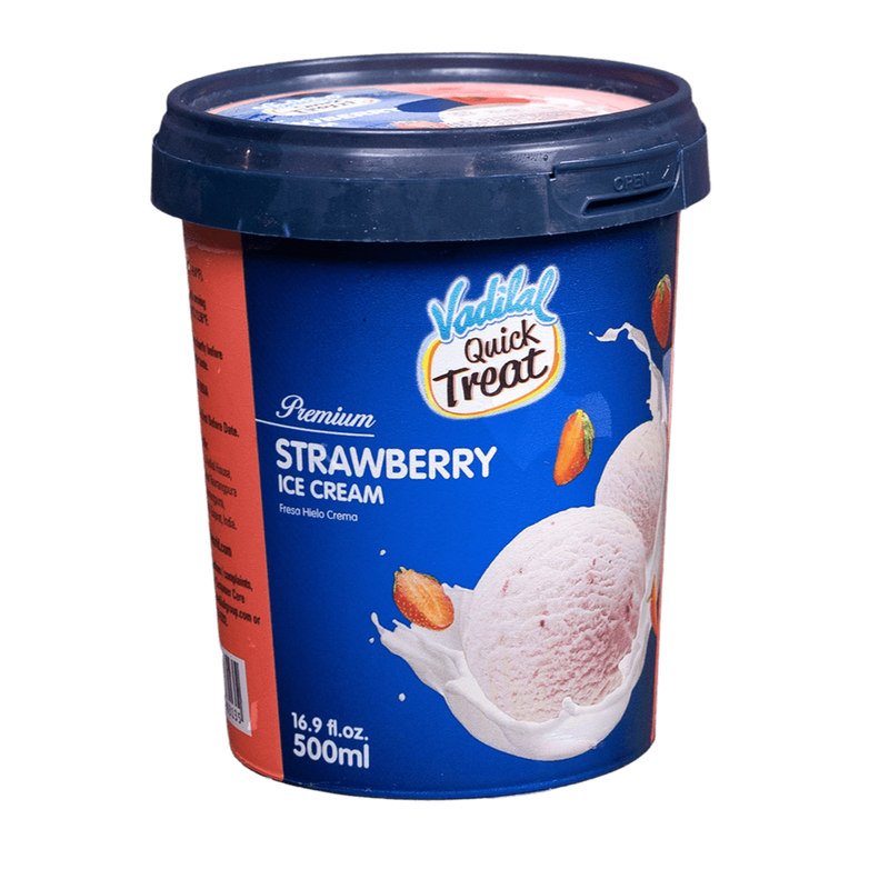 Vadilal Strawberry Ice Cream, 500ml - jaldi