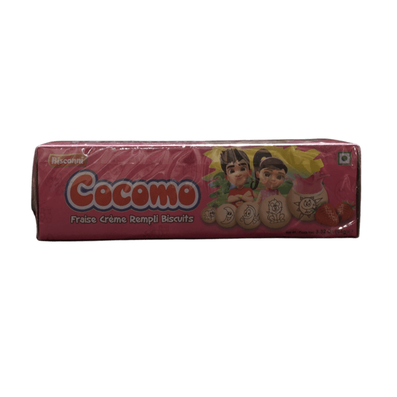 Bisconni Cocomo Strawberry Filled Cookies, 94g - jaldi
