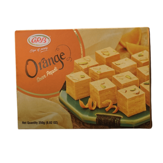 GRB Orange Soan Papdi, 250g - jaldi