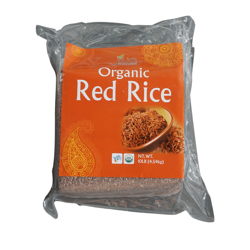 Jiva Organic Red Rice, 10lb - jaldi