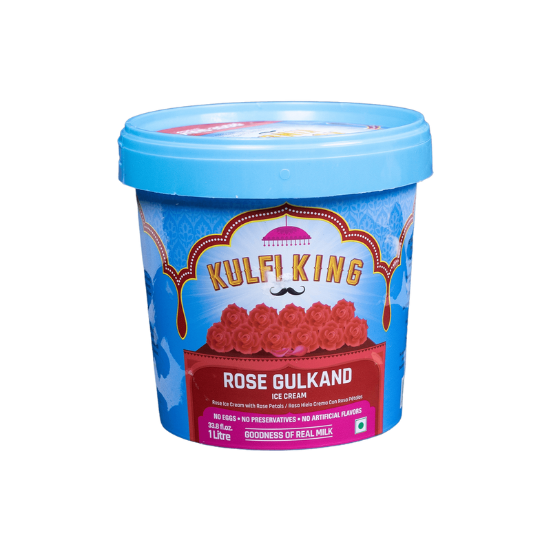 Kulfi Kingi Rose Gulkand Ice Cream, 1l - jaldi