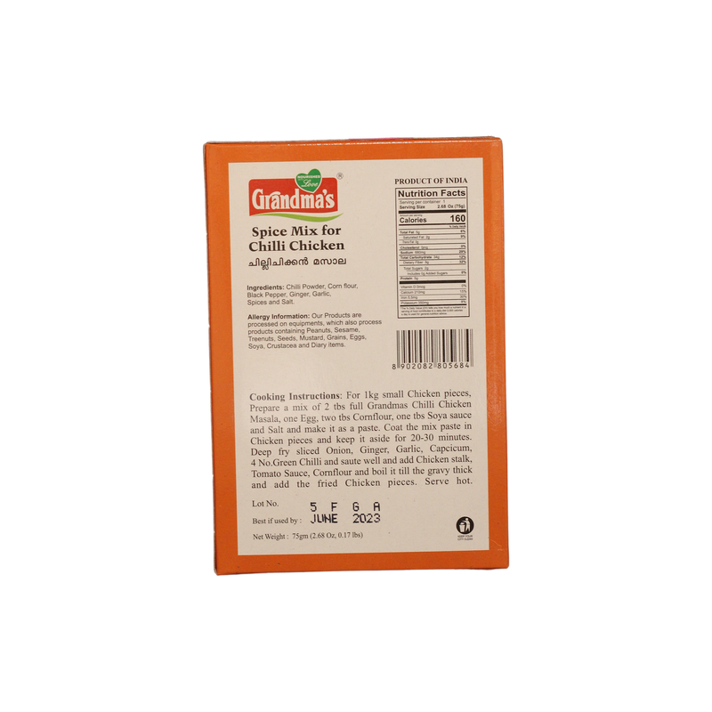 Grandma's Spice Mix for Chilli Chicken, 75g