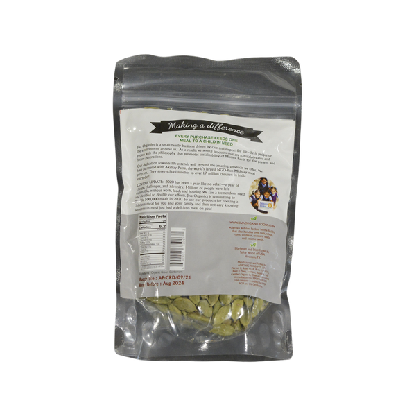 Jiva Organic Green Cardamom Pods Whole, 3.5oz