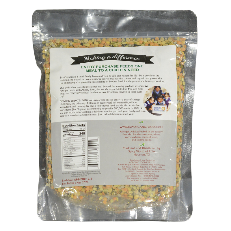 Jiva Organic Mix Dal, 2lb