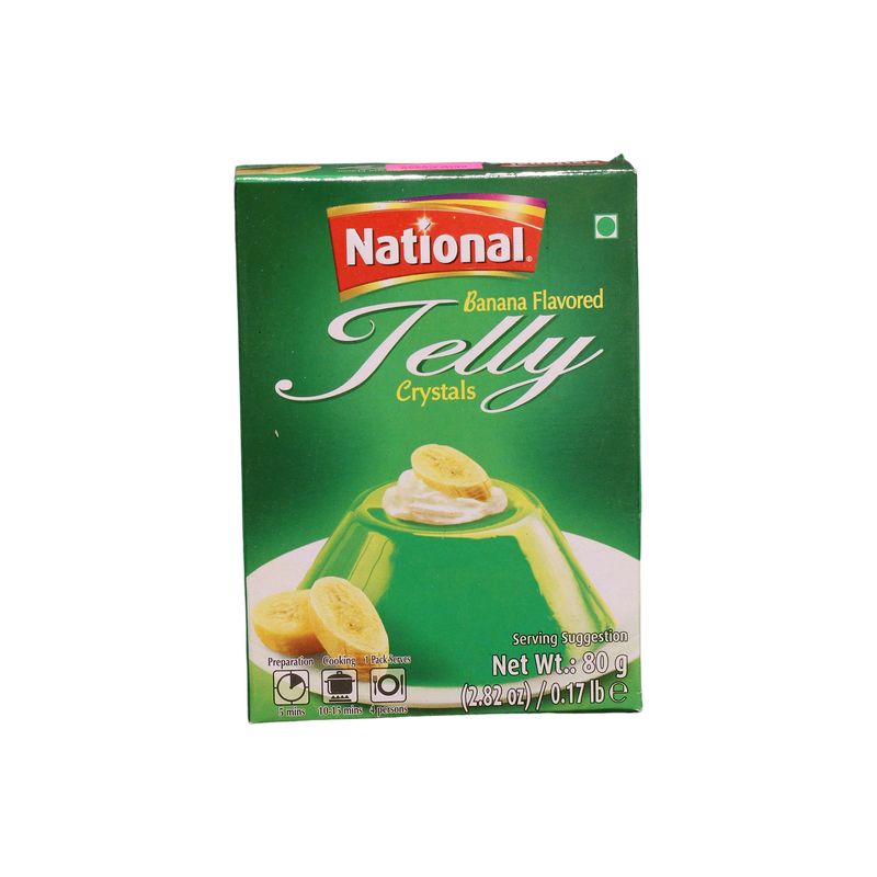 National Banana Flavor Jelly Crystals, 80g