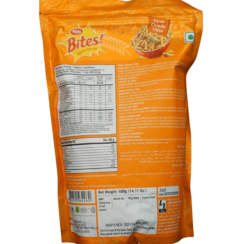 Real Bites Farali Chiwada Tikha, 400g